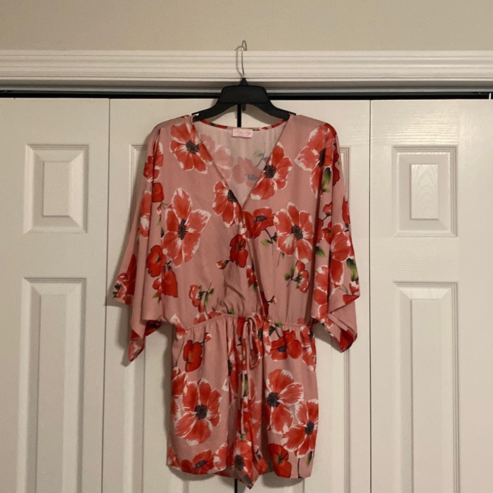 Light Pink Floral Romper